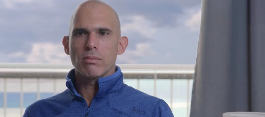 An October 7 survivor shares his personal testimony in a filmed interview.